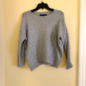 Grey Topshop Petite Long-Sleeved Sweater